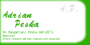 adrian peska business card